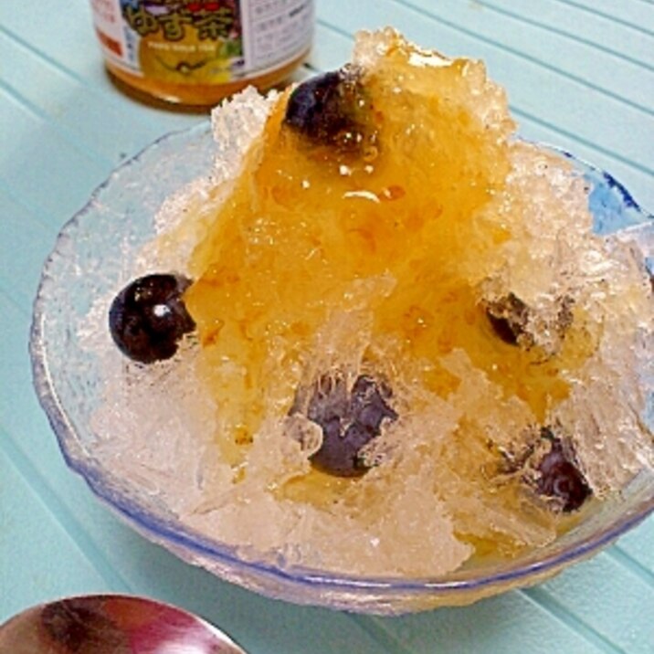 柚子茶かき氷
